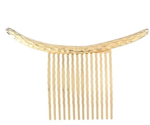 Fenteer Haargesteck Haarschmuck Haarkamm Seitenkamm Steckkamm für Brautfrisur Frisurhilfe, Gold×2
