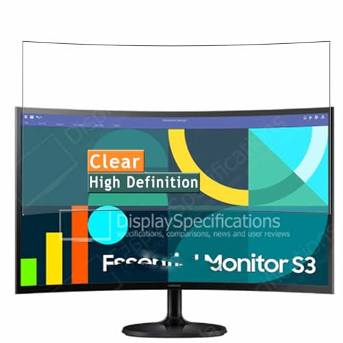 Vaxson 3-Pack TPU Pellicola Protettiva, compatibile con Samsung Essential Monitor S3 S27DG36 27 Monitor, Screen Protector Film [Non Vetro Temperato]