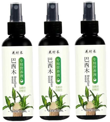 3Pcs Brazilian Wood Plant Food Indoor Plant Fertilizer for Lucky Bamboo Brazilian Wood Houseplant Fertilizer Liquid Fertilizer for Indoor Plants 100ml Houseplant Fertilizer Garden Fertilizers Liquid F