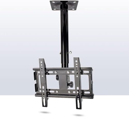Soporte de techo para televisores LCD LED OLED 4K de 12 a 32 pulgadas, altura ajustable, soporte de poste de TV para pantallas planas