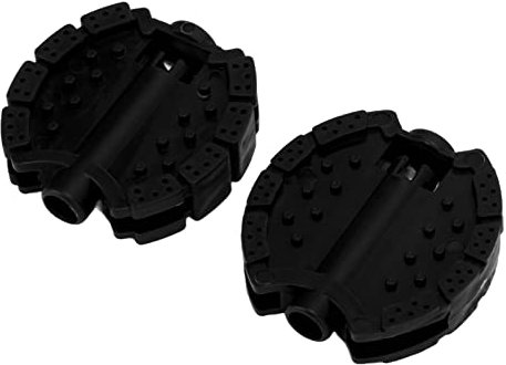 2 Stücke Fahrradpedal Kunststoff Sport Dreirad Pedale Kinderwagen Vorderrad Fußpedal Zubehör Rot (Black)