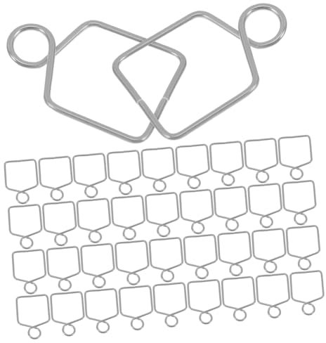 Warmhm 100st Beleuchtungszubehör Retro-kerzenhalter Werbe-rack-saugnapfe Retro-wandbehang Ersatz-kronleuchter Kombinationsfotorahmen Verbindungsclip-kronleuchter Silver Rostfreier Stahl