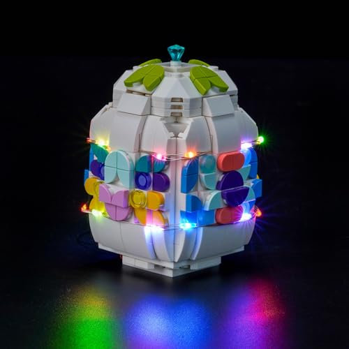 LocoLee Licht Set Kompatibel mit Lego 40816 Verziertes Osterei, Nur Lichter Set, Licht Beleuchtung Set Compatible with Lego Decorative Easter Egg 40816(Nicht enthalten Modellset)
