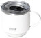 Klaraber Insulated Coffee Mug, Thermal Mug with Handle, Insulated Camping Mug with Lid, Double Walled Stainless Steel Beer Mug, Spill Proof, Reusable, 330ml /11 oz (White)