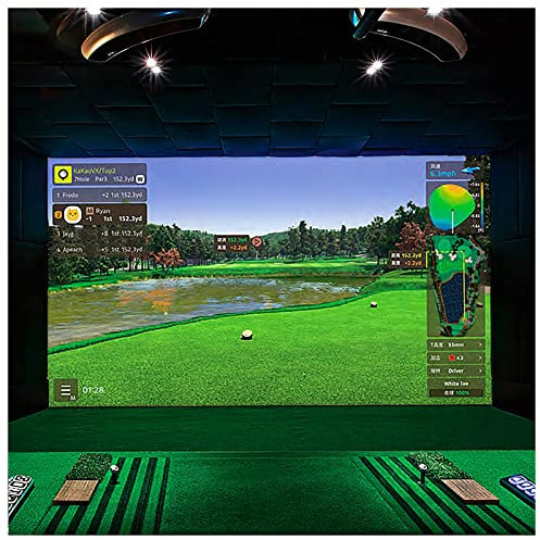 LXWKAI Golf Simulator Screen, HD Impact Screen, Indoor Display Projector Screen for Golf Training Projection Screen, Golf Driving Net, Play Game Entertainment Practice Cloth 3x