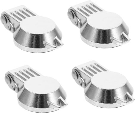 CLISPEED 4pcs Cover for Small Round Lock Dust Protection Made of Chrome-plated Zinc Alloy Material for Use Engineering Vehicles Machinery and Equipment Automatic Rebound Cam Lock Shield