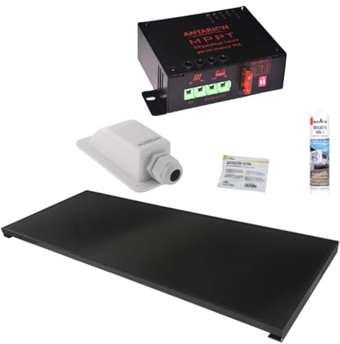 ANTARION KIT Panneau Solaire ALL BLACK 150W + Régulateur MPPT + Câble