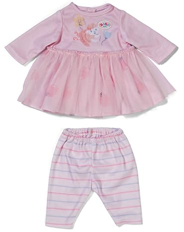 BABY born Kleid rosé mit Langen Armen, Tüll-Rock und Leggins für 36cm Puppen, 838792 Zapf Creation