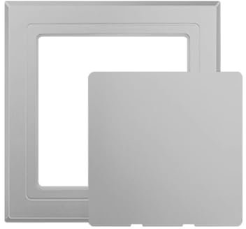 Revisionsklappe Trockenbau Ziegelwand Decke Revisionsluke Selbstklebend, Wasserdichter Kunststoff Verdeckt Zählerkasten Drähte Wand Wartungsöffnung für Bad und Küche, Leicht zu Öffnen(Gray,225x225 mm)