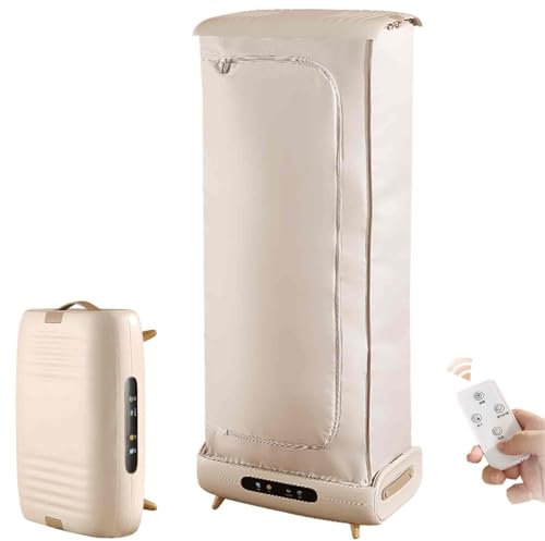 AWYYA Selbstbügelmaschine für Kleidung, Schrankdampfer zum Aufhängen, 800 W Leistung, 360 ° Heißluftzirkulation, 240 min intelligenter Timer, zusammenklappbar