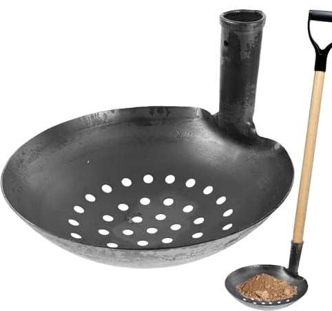 Dopsyesn Pelle À Boue Métallique | Louche en Fer pour L'Élimination du Fumier - Pelle Tamisante pour Boue Métallique - pour Extérieur, Cour, Puits, Drainage, Allée, Gouttière, Vase et