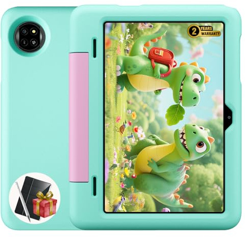 Blackview Tab 20 Kids | Tablet Niños 10,1 HD+ IPS | Android 15 | 12GB RAM + 64GB (hasta 2TB) | 8MP + 5MP | 6600mAh | Dual Speaker | GPS | Bluetooth | Wi-Fi | Garantía de 2 años | Verde Hada