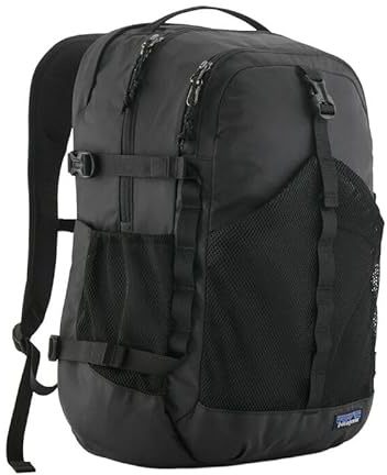 Patagonia Refugio Daypack Rucksack, 30 l, Schwarz, aus Recyceltem Polyester, mit Laptoptasche bis 38,1 cm (15 Zoll), Lifestyle