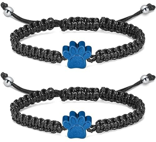 RGYBAO Haustier-Gedenkstätten-Set, verstellbar, Unisex, Stahlschmuck für Erinnerungen, Andenken, Unisex, Andenken