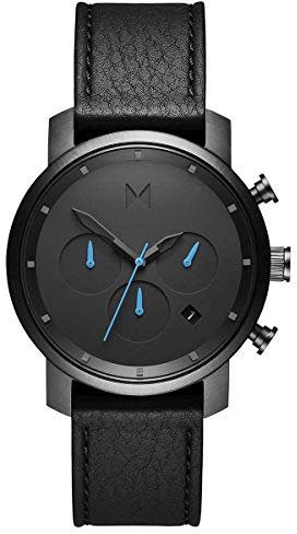 MVMT Chrono Gunmetal Black Herren Uhr Armbanduhr Leder MC02-GUBL