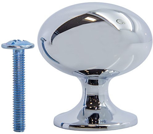 35mm Quality Chrome Oval Drawer Knob