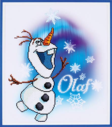 Vervaco PN-0173563 Disney Olaf Diamanten Malerei, Acrylic, mehrfarbig, ca. 37 x 42 cm