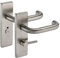 Disabled Toilet Handles with Lock - Satin Stainless Steel