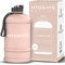 HYDRATE XL Jug 1.3 Litre Water Bottle - BPA Free, Flip Cap, Gym, Home, Office, Travel, Modern, Matte Nude