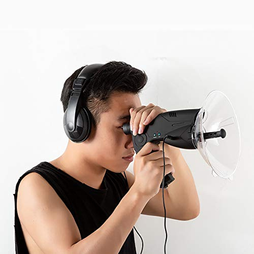 Microphone parabolique Oreille bionique Enregistrement d'observation de la nature Dispositif d'observation d'écoute Dispositif d'écoute longue portée Monoculaire X8 fois Dispositif auditif ,Battery
