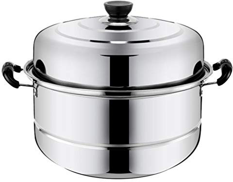 Cabilock 1 Pc De Acero Inoxidable Olla De Cuscus Olla De Vapor para Cocinar Cesta De Vapor De Alimentos Olla De Vapor Casera Vaporera Buque De Vapor Espesar Plástico