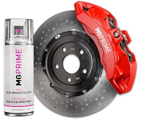 MG PRIME 2K brake caliper paint Racing Red Spray can 2K single-layer paint (simlar to RAL 3020 Traffic red)