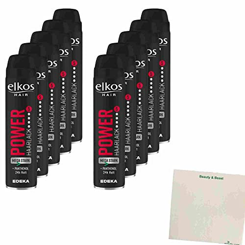 Elkos Haarlack Power mega stark 10er Pack (10x300ml)+ usy Block