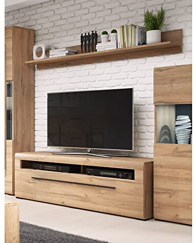 Lomadox Lowboard Eiche Grandson Nb. moderner Stil mit Metallgriffen, B/H/T: ca. 160/52/50 cm