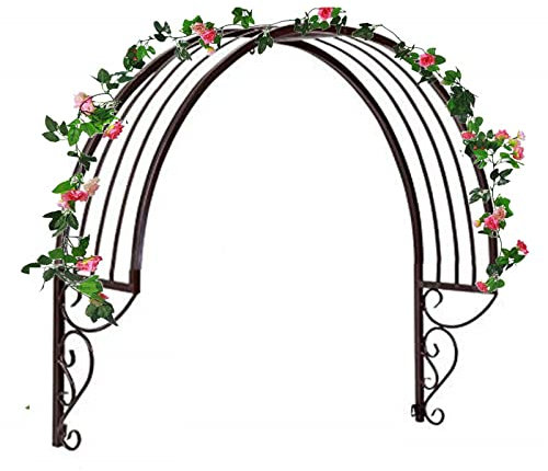 100 X 90 X 25 cm An Der Wand Montierter Rankhilfe Rankgitter Torbogen, Gartenbogen Für Fenster, Tür, Eingangsdekoration, Halbrunder Rosenbogen Blumenständer, (Color : Bronze)