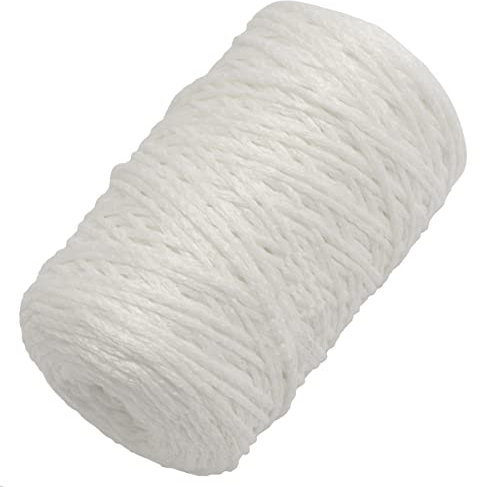 AERZETIX - C65319 - Cordón Cordel Rollo de Cuerda de albañil 100 m - en poliéster - Trabajo Manual construcción casa jardinería albañilería ladrillo Bloques de hormigón - Color Blanco