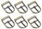 sourcing map 6 Stück Metall Rollschnalle, Gürtelschnallen Dorn Schnallen Verschluss, Oval Mittelstange Schnalle für Taschen Leder-Gürtel Schuh Geldbörse DIY, 32 x 23mm Bronze