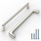 9BUILD 10 Pack 160mm Brushed Satin Nickel Cabinet Pulls - Zinc Alloy, Retro Style, Hole Center 160MM, Indoor Use, Kitchen, Bathroom