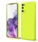 Oakxco für Samsung Galaxy S20 Hülle Silikon Case mit Kameraschutz, Ultra Dünn Bunt Handyhülle Mädchen, Einfarbig Handy Hülle Slim Schutzhülle, Matt TPU Weich Gummi Glatt Silikonhülle Bumper, Neon Gelb