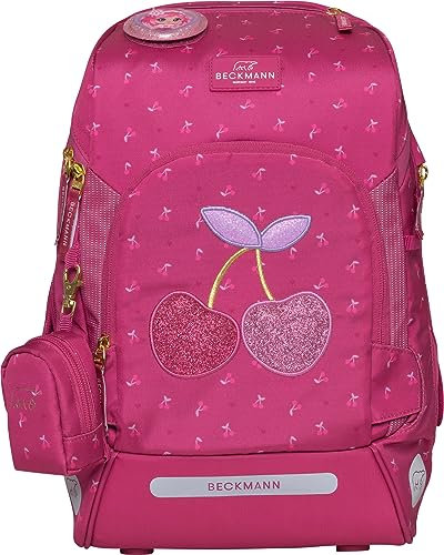 Beckmann, Schulrucksack Active Air FLX Cherry, Grundschule, 1. Klasse, inkl. Regenüberzug, 20-25L, Red