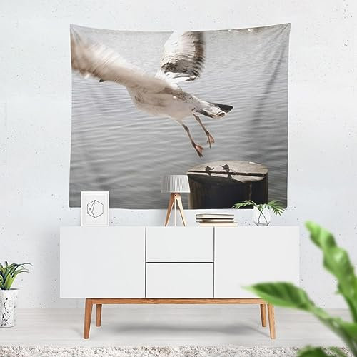 CEVAN Wandbehang Stoffbild Wandtuch Deko Vogel Wandteppich Tür Wandtuch Fenster Wanddekoration Bedruckter Stoff 200X150 cm
