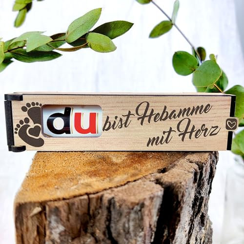Du bist Hebamme mit Herz - Schokoriegel Geschenkbox inkl. Duplo - Hebamme Geschenk, Hebammen Geschenk, Danke Hebamme Geschenk, Beste Hebamme Geschenk, Hebamme Geschenk Dankeschön