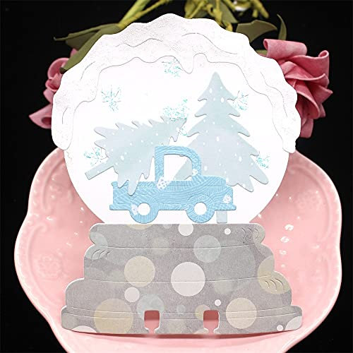 Metall-Stanzschablonen, 10,1 x 9,2 cm, Schneekugel, Metall-Stanzschablonen, Schablonen, Scrapbooking, Album, Karten, Dekoration