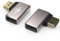 VMOJO 2 Pack DisplayPort Coupler Adapter, Alloy Shell 8K UHD HDR Displayport (DP) 1.4 90 Degree Right Angle Male to Female Extender Extension Connector Converter 8K@60Hz/4K@144Hz