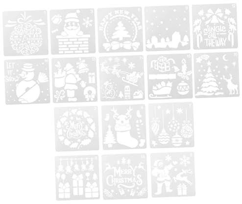 EXCEART 16St Weihnachtsvorlage weihnachtskarten basteln weihnachtsbasteln Snata Claus Vorlagen Schablonen Zeichnungsvorlage weihnachtsmalerei vorlage DIY liefert Weihnachten Schimmel Schna