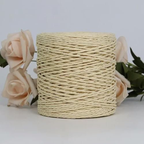 Sombrero de paja de ganchillo Lafite de 100G con papel anudado, hilo de paja, embalaje de hilo floral, hilo de rafia de material DIY de moda de verano