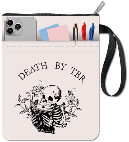 CRASPIRE Custodia per Libro Scheletro Protezione per Libri Vegetali Copertine per Libri in Brossura Copertina per Libri in Tessuto Lavabile con Cerniera e Tasca Extra sulla Manica per Gli Amanti