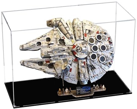 Acrylic Display Case for Lego 75192 Deluxe Millennium Falcon Dustproof Box Storage Box Clear Box Display Box Compatible with Lego 75192 (Case Only, No Model (Option 2)