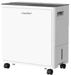 COMFEE' 30L/DAY Dehumidifier for Home, Low Noise Level, Continuous Drainage with Drain Hose, Smart App Control, Side-Access Water Tank, Ideal for Bedroom, Bathroom, Laundry, Attic, Basement, Office