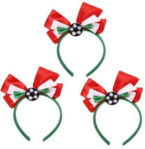 DEARMAMY 3St Fußball-Kopfbedeckung fußball fanartikel fußball haarband Sportlicher Haarschmuck Fußball Kopfschmuck Stirnbänder für Sportpartys Stirnbänder für Sportwettkämpfe Plastik