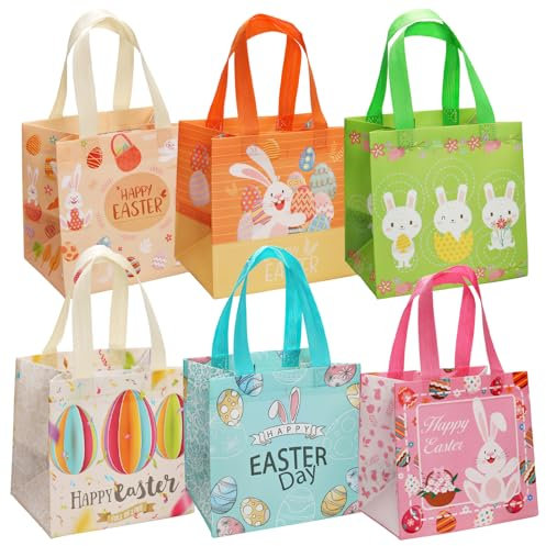 6 Stück OsterköRbchen, Osternester zum Befüllen, Ostern Geschenke Kinder, Osterdeko Outdoor, Ostertüten zum Befüllen, Osternest, OsterköRbchen Kinder, Geschenktüten Ostern, Osterkorb Personalisiert