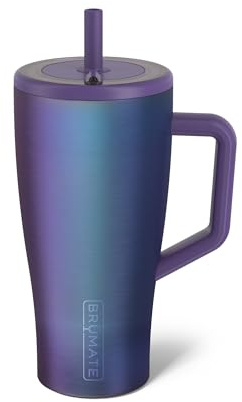 BrüMate Era 30 Oz Tumbler With Handle And Straw | Insulated 100% Leak Proof Tumbler With Lid And Flexible Softsip Straw | Made Of Stainless Steel | Cup Holder Friendly Base |