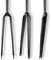 Forcella Rigida in Fibra di Carbonio 700C 25,4 mm 1 Pollice Tubo Dritto Forcella per Bici da Strada sgancio rapido 9X00 mm C Freno Forcella Anteriore per Bici (Nero Opaco, 3K)