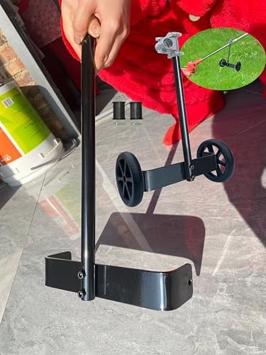 JOOPSAM String Trimmer Support Frame with Wheels Adjustable Height Attachment,6 Wheels Walk Behind String Trimmer Auxiliary Attachment for Easy Push Weed Trimmer Grass Cutter