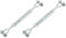 sourcing map 2Pcs M6(1/4) Jaw and Jaw Turnbuckles Wire Rope Tension, Galvanized Steel Turnbuckle Adjustable Cable Tensioner for Shade Sail, Clothesline, 1600 lbs Working Load Limit