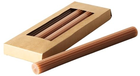 Stabkerze Classic 4-tlg., Paraffin, Braun, 25 cm, Ø 2,3 cm | 4 klassische Stabkerzen in Braun mit matter Oberfläche und ca. 9 Stunden Brenndauer je Kerze